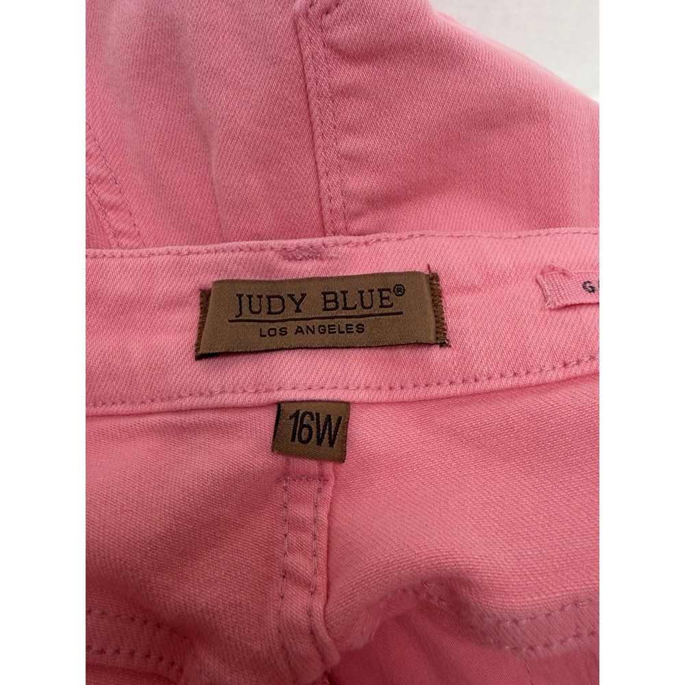 Judy Blue Hi-Rise Control Top Pink Wide Leg Crop Jean Size 16W Style #88822 - Picture 2 of 5